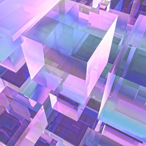 Abstrakte Darstellung von transparenten Würfeln