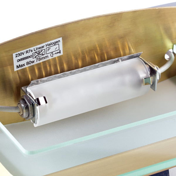Schutzglas R7s milchig Länge: 95mm für 78mm Stäbe Ersatzglas Glas Halogen Deckenfluter