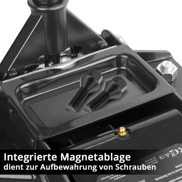 Detailansicht einer integrierten Magnetablage mit Schrauben