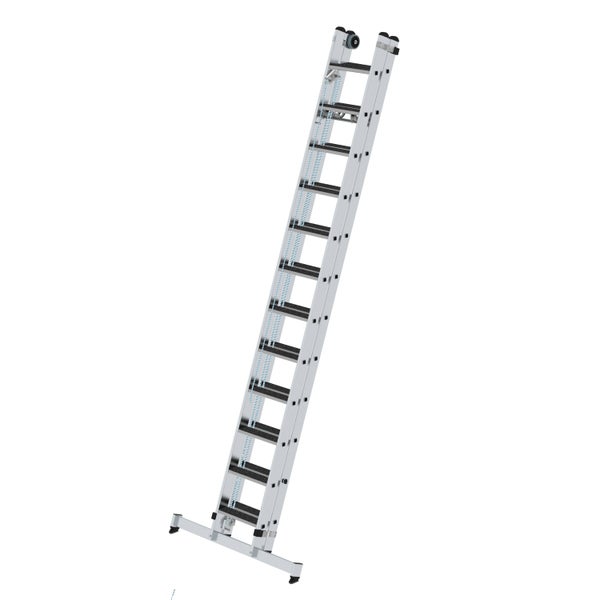 PROREGAL Stufen-Seilzugleiter 2-Teilig mit Traverse und Clip-Step R13 2 x 12 Stufen