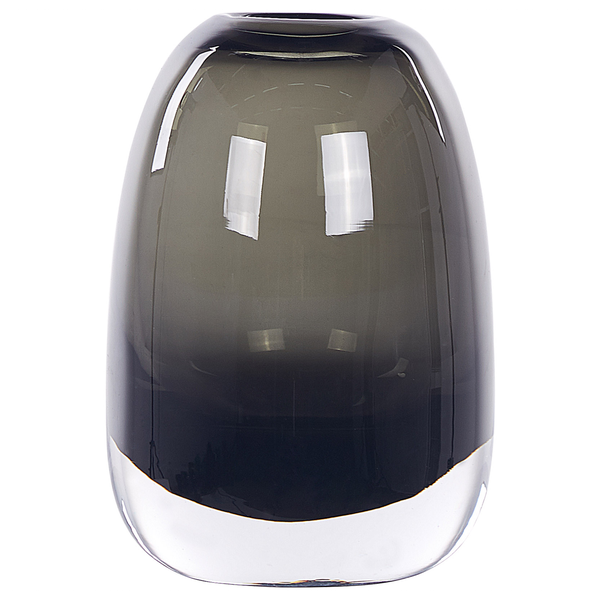 Blumenvase FYSKA Glas 18 cm Dunkelgrau