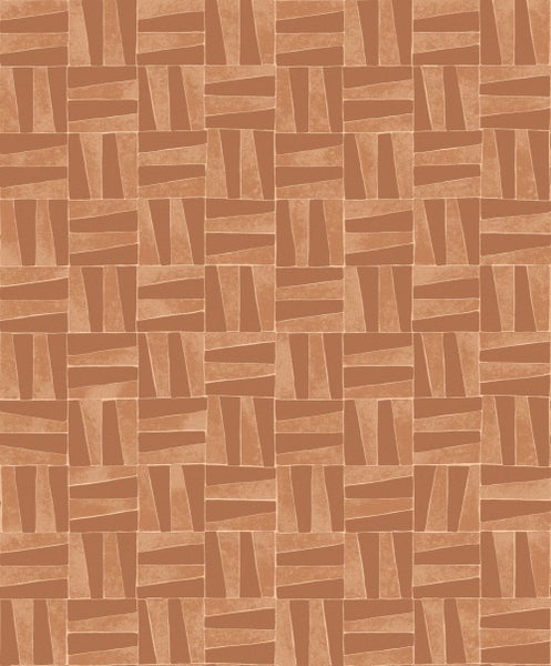 Masureel Tapete Fliesenmuster Orange - 53 cm x 10.05 m - 631065