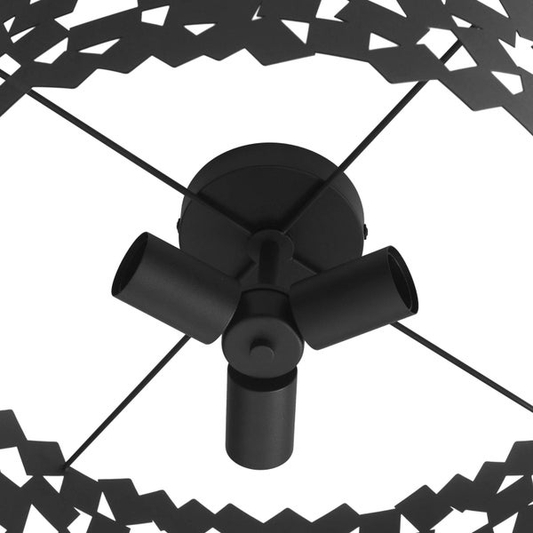 Lucande Deckenlampe Aeloria (Modern) in Schwarz aus Metall (3 flammig, E27) - Deckenleuchte Lampe Wohnzimmerleuchte