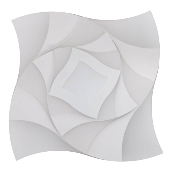 Quadratische LED-Deckenleuchte mit geschwungenem Design für eine moderne Raumbeleuchtung