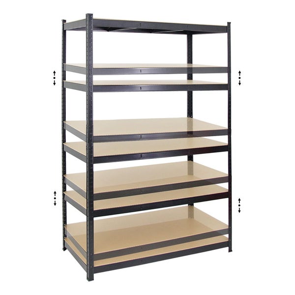 PROREGAL Schwerlastregal Taurus HxBxT 180 x 120 x 60 cm Fachlast 175 kg Schwarz