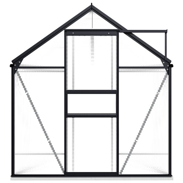 Gewächshaus mit Fundament Anthrazit Aluminium 4,75 m²