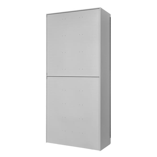 PROREGAL Schubladenschrank Chinchilla mit 40 Schubladen + 1 Ablageboden | HxBxT 179x80x41cm | Lichtgrau/Anthrazitgrau | Spind, Schubladen