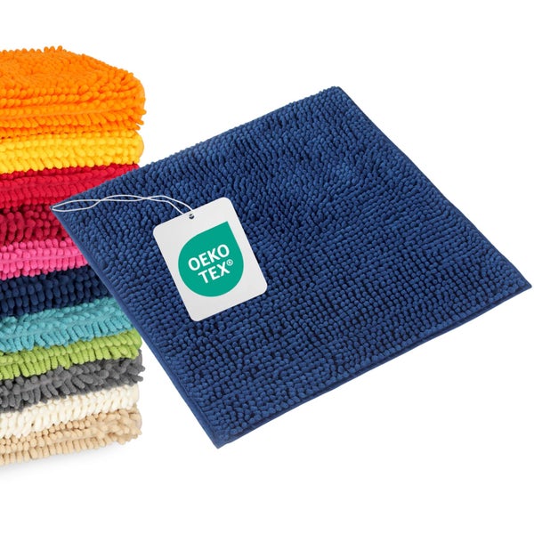 Chenille-Badematte mit OEKO-TEX Standard 100 Zertifizierung.