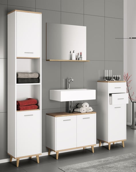 4-tlg. Komplett Badmöbel Badschrank Set Landos l