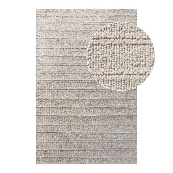Dehli Teppich handgewebt 200x300cm offwhite. 200 X 300 X 1 cm