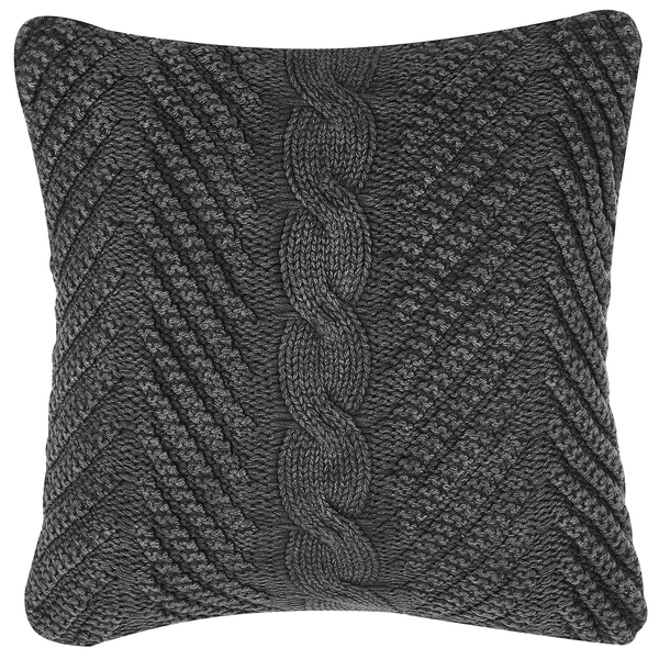 Dekokissen KONNI Baumwolle 45 x 45 cm Grau ZickZack-Muster
