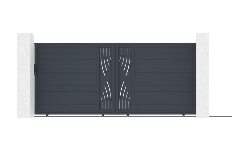 Schiebetor aus Aluminium 4m VELETA 400C180 Grau