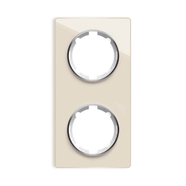 Doppelrahmen für Steckdosen in rechteckigem Design