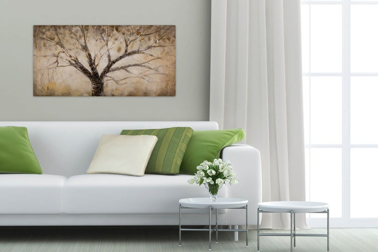 Handgemaltes Gemälde Acrylfarbe 120x60cm Grau