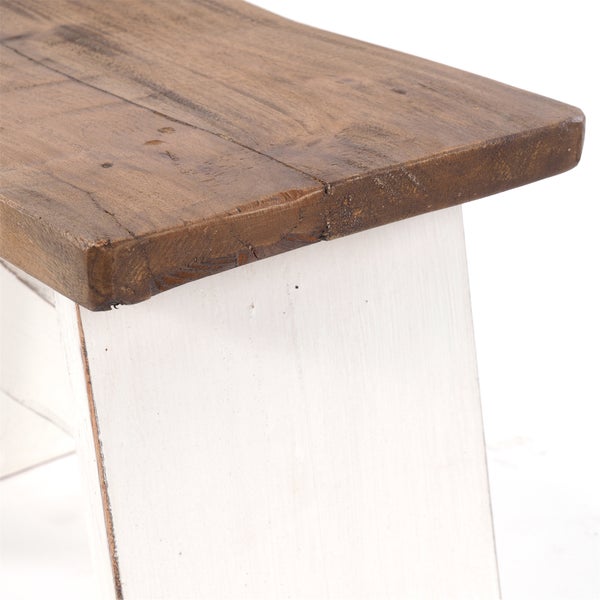 Hocker SCHEMEL 40 Mahagoni Massivholz 06 weiß-landhaus