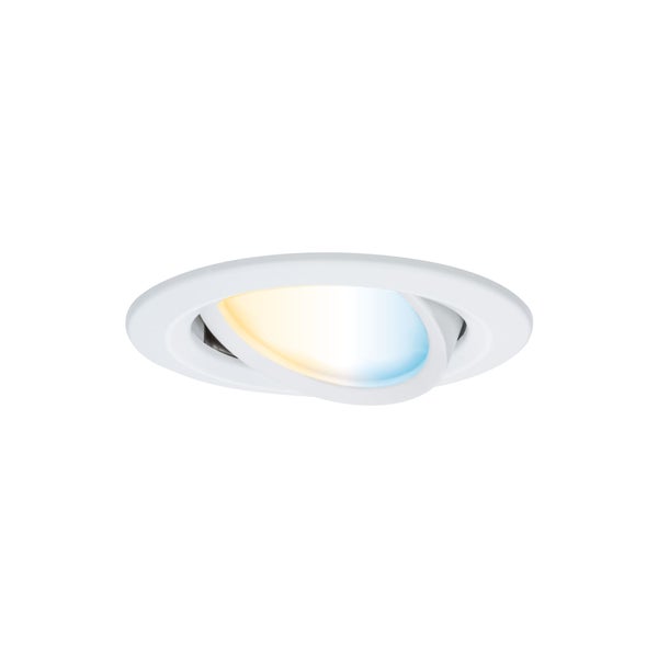 LED Einbauleuchte Nova Coin rund 84mm 50° Tunable White 3x6W 3x500lm 230V Weiß matt Aluminium