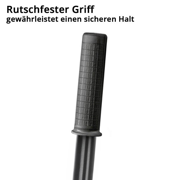 Rutschfester Griff mit strukturierter Oberfläche für einen sicheren Halt an einem Werkzeug.