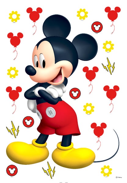 Disney Wandtattoo Micky Maus Gelb und Rot - 65 x 42.5 cm - 600108