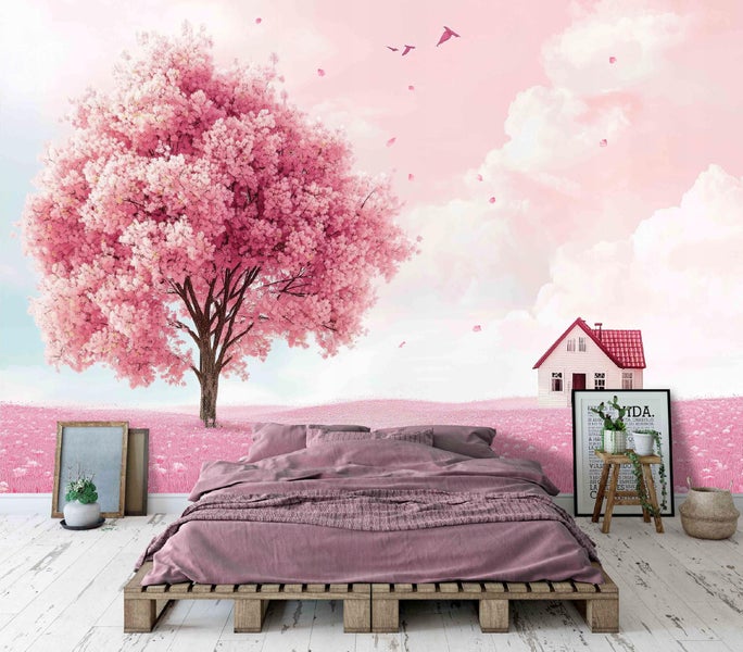 Fototapete Kinderzimmer Mädchen Baum Tapete Kinder 350x250 cm