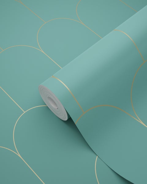 Tapetenrolle mit geometrischem Muster für die Wandgestaltung