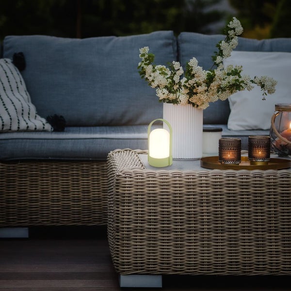 LED Tischlampe Akku LED Tischleuchte Dimmbar Kabellos Touch Terrasse Warmweiß