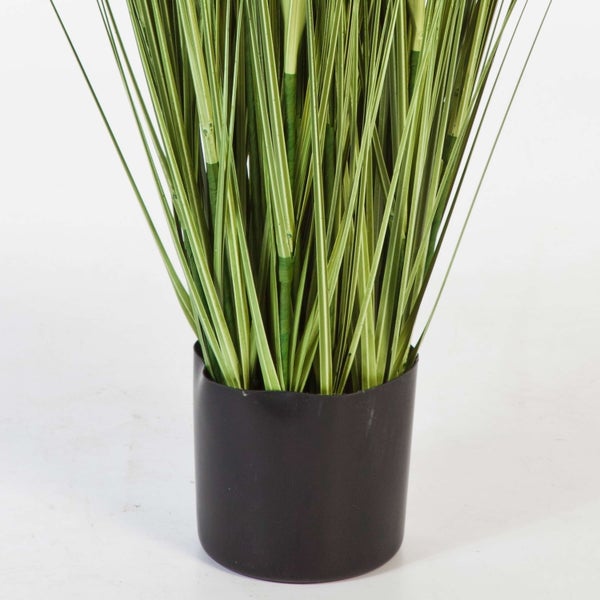 Künstliche Gerbera Blüte in Gelb aus Textilmaterial.