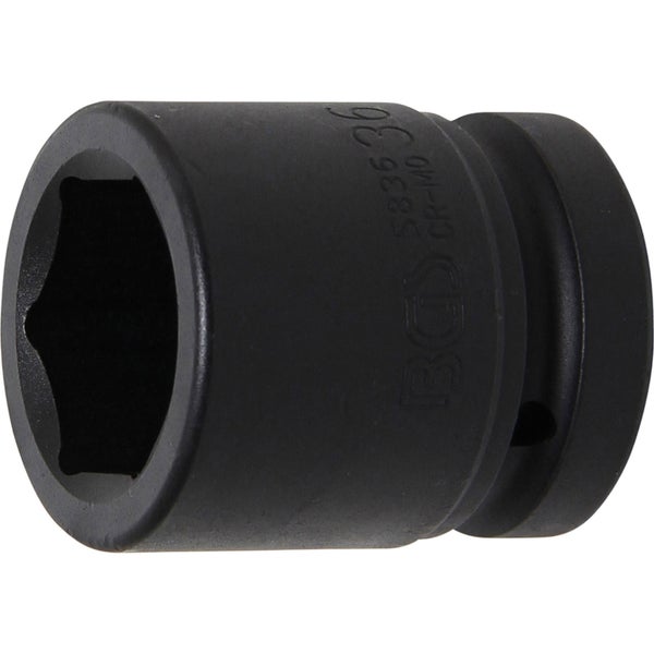 BGS Kraft-Steckschlüssel-Einsatz Sechskant Antrieb Innenvierkant 25 mm (1) SW 36 mm - 5836