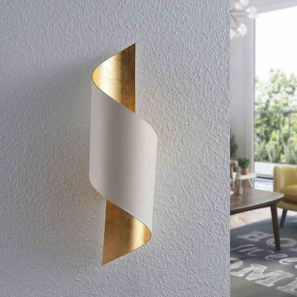 Lindby Wandleuchte, Wandlampe Innen Vanni (Modern) in Weiß aus Metall (1 flammig E27) - Wandstrahler Wandbeleuchtung Schlafzimmer / Wohnzimmer Schlafzimmerleuchte