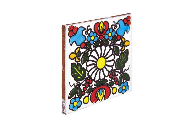 Dekorative Keramikfliese mit Blumenmuster