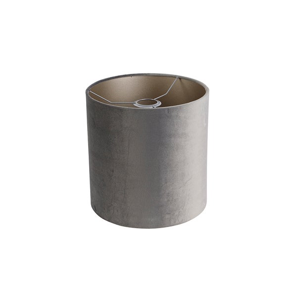 Samt Lampenschirm Grau Zylinder 25/25/25