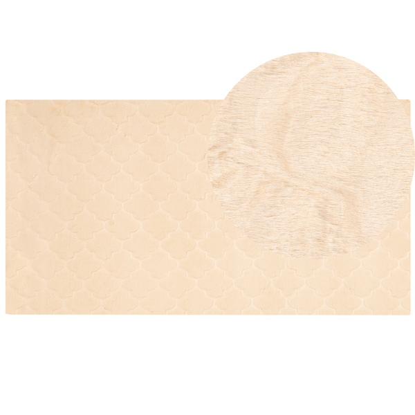 Kunstfellteppich GHARO Beige 80 x 150 cm