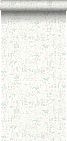 Borastapeter Tapete Feldblumen Pastell-Farben - 53 cm x 10.05 m - 660422