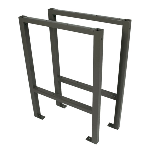 Zwei Tischgestelle aus Metall