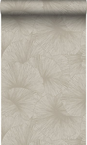 Origin Wallcoverings Tapete 3D Muster Blätter Taupe - 50 x 900 cm - 348007