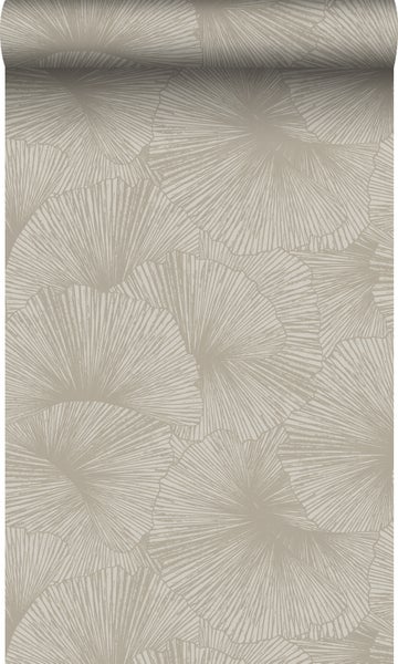 Origin Wallcoverings Tapete 3D Muster Blätter Taupe - 53 cm x 10.05 m - 348007