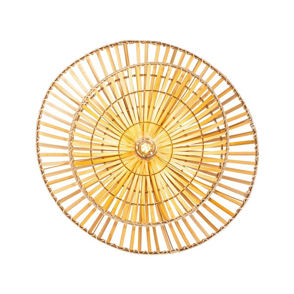 Deckenleuchte aus Bambus mit kreisförmigem Design