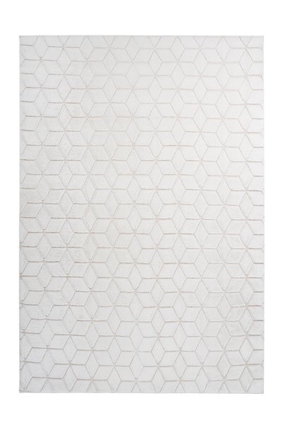 Kurzflor Teppich Splendora Weiß / Creme Modern, Klassisch 80 x 150 cm