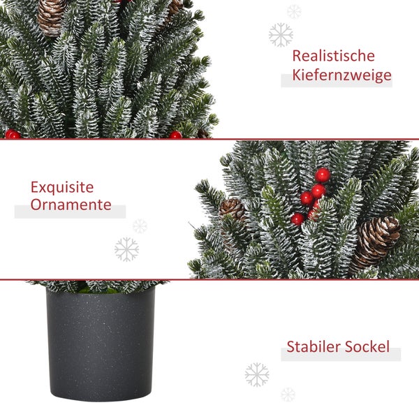 HOMCOM Künstlicher Weihnachtsbaum, Ø27 x 47 cm, PE, PVC, Grün