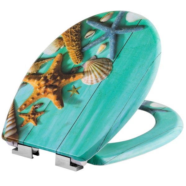 WC-Sitz tectake  45,5 x 38 x 5 cm mit Motiv Seestern