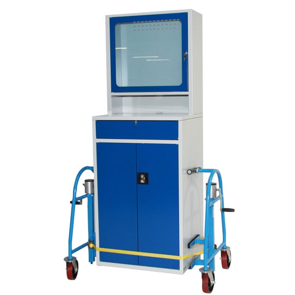 Werkstattwagen mit Schublade, Türen und Aufsatzschrank