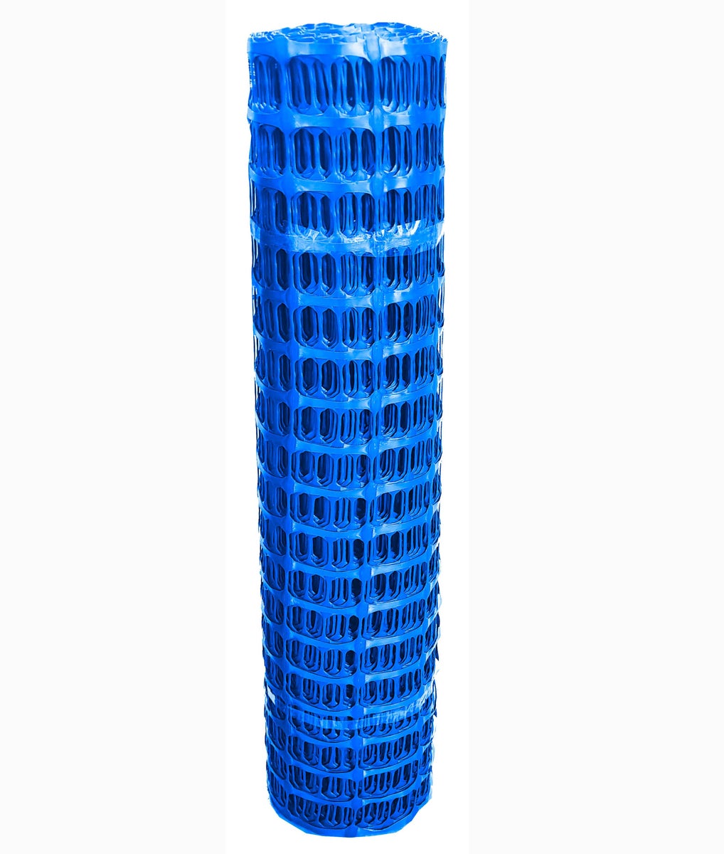 Fangzaun UvV SOLIDO Warnzaun Absperrnetz Bauzaun Kunststoff Rolle 50 x 1m | 7,5kg / blau