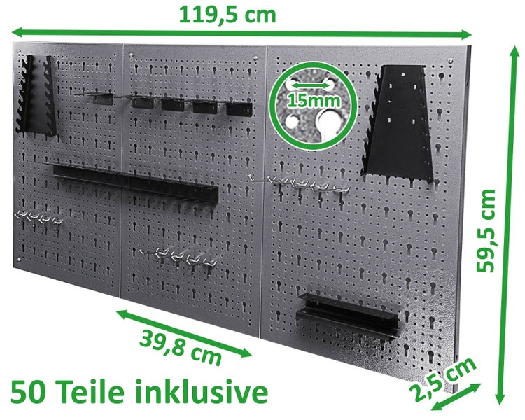 Ondis24 Werkstatt-Wandschrank-Set Joku, Werkstattschrank, Schrank