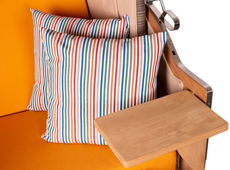Strandkorb Rantum Teak PE grey Dessin 586
