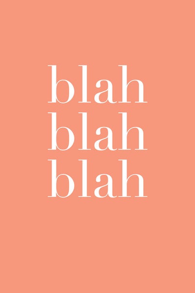 Abbildung mit dem Wort Blabla in Weiß