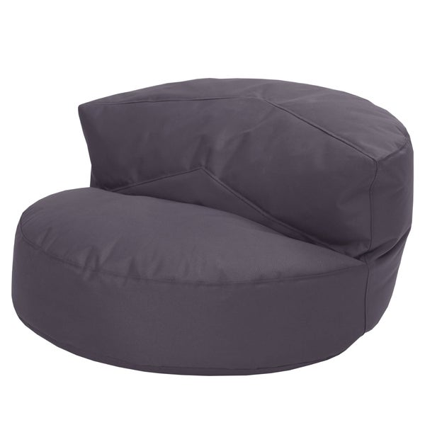 Green Bean Sitzsack Sofa mit Füllmaterial - Lounge im Sitzsack-Design 90x50cm mit ergonomischer Rückenlehne & waschbarem Bezug - Indoor und Outdoor geeignet in Anthrazit