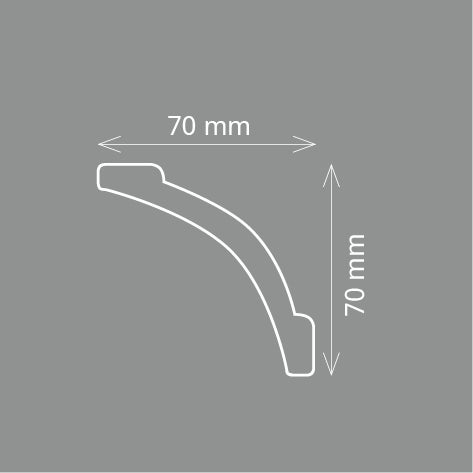 Zierleiste A 10 (70 x 70 mm), Länge 2m