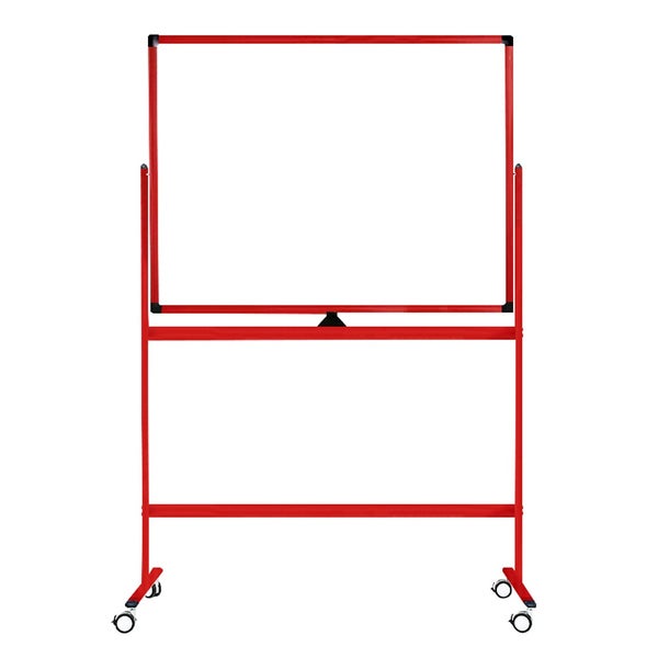 Mobiles Whiteboard 100x150 cm - Doppelseitig - Rot