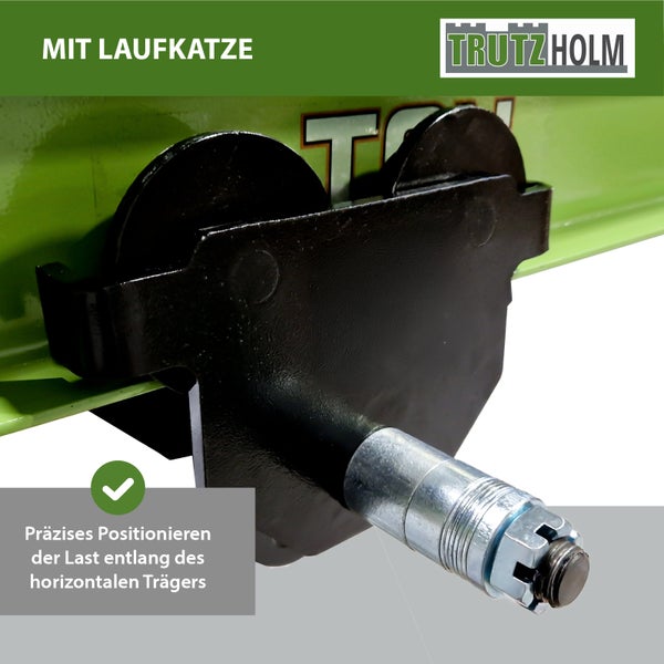 Portalkran mit Laufkatze Tragkraft 2 t Stahl Hubhöhe 2400 - 3600 mm Durchfahrtsbreite Kran 2400 mm
