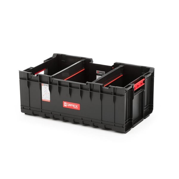 PROREGAL QBRICK Werkzeugkasten One HxBxT 29,5 x 53,5 x 22 cm 52 Liter Traglast Bis Zu 120 kg Mit Deck & Frontgriff Mit Klemmverschlüsse Schwarz