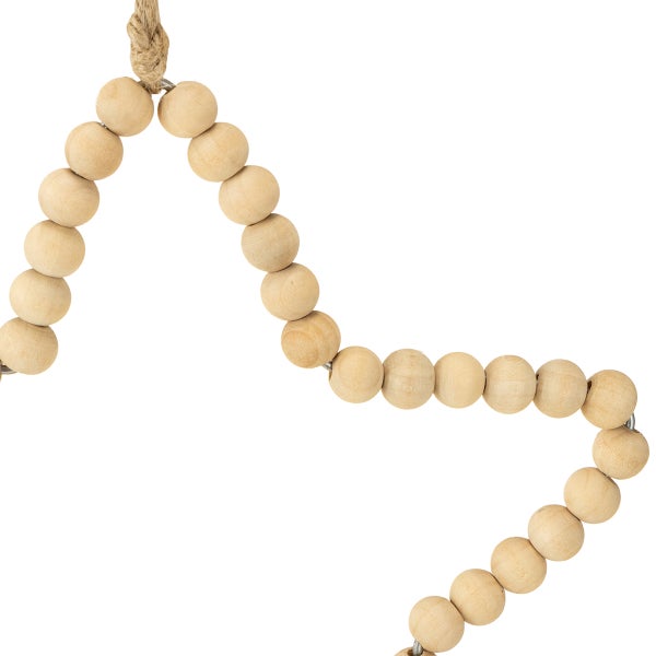 Dekorative Holzperlenkette mit Seilaufhängung